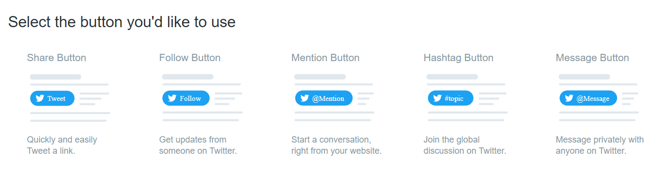 Twitter social sharing button
