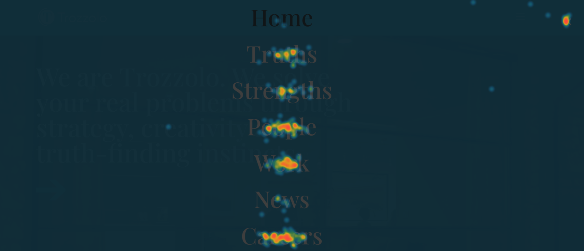 Visualize user interaction with a heat map