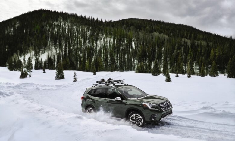 These reliable all-wheel drive Subaru SUVs include the Forester pictured here
