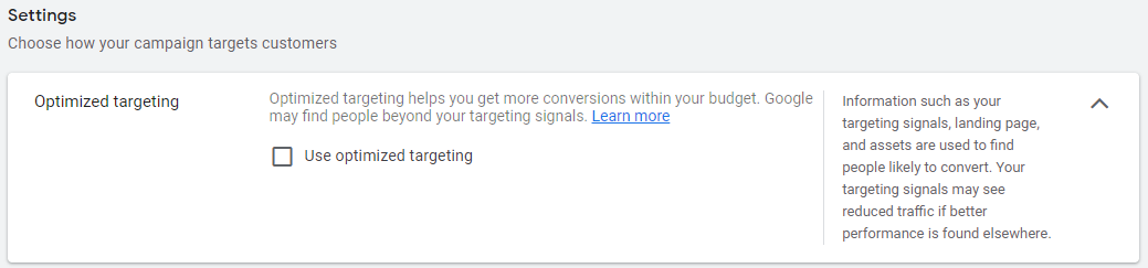 Always turn this off in your remarketing campaign.