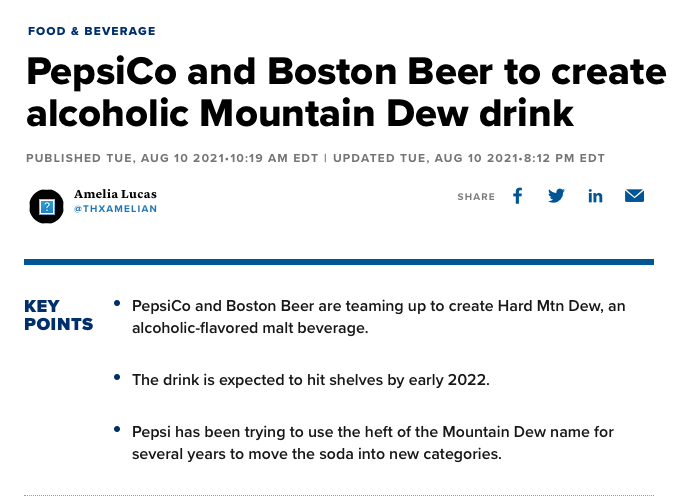 This press release is excerpted from Sam Adams Brewing on CNBC.