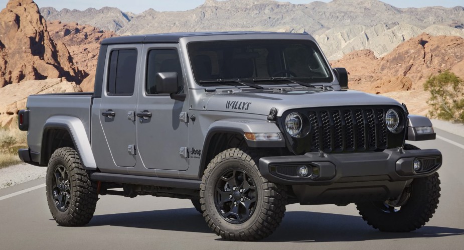 The Jeep Gladiator Willys is one of the few remaining cars with manual windows