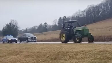 Watch: Man Steals John Deere Tractor, Takes Cops on Wild Chase in North Carolina