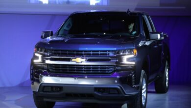 The best full size truck for the money include this Chevrolet Silverado at an auto show