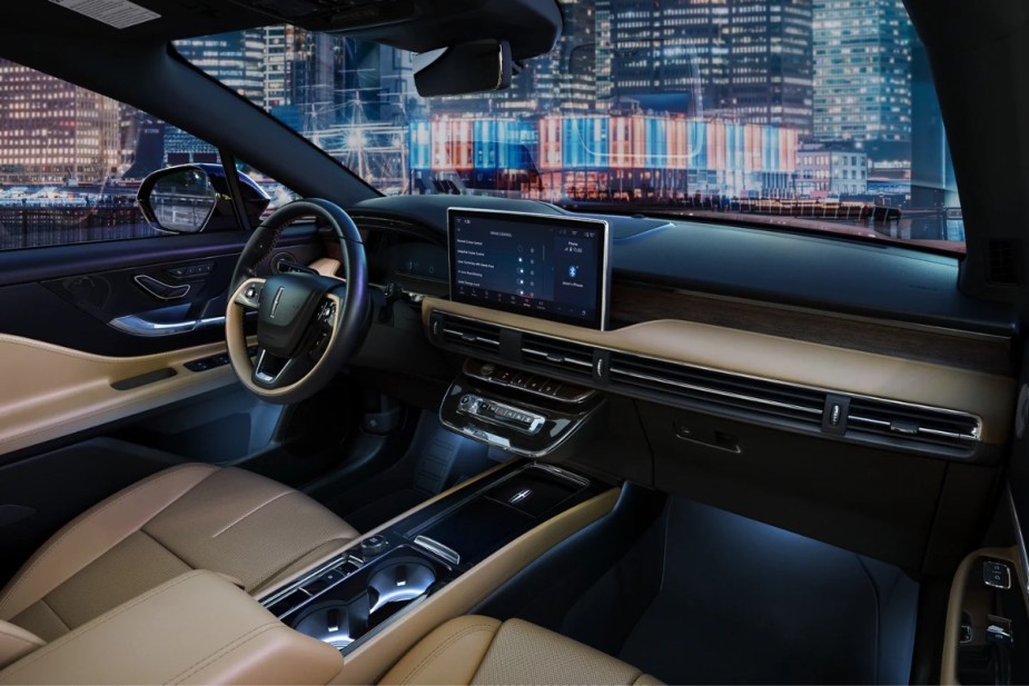 Dashboard in the 2023 Lincoln Corsair luxury SUV, the most affordable new Lincoln and one of Consumer Reports' most reliable SUVs