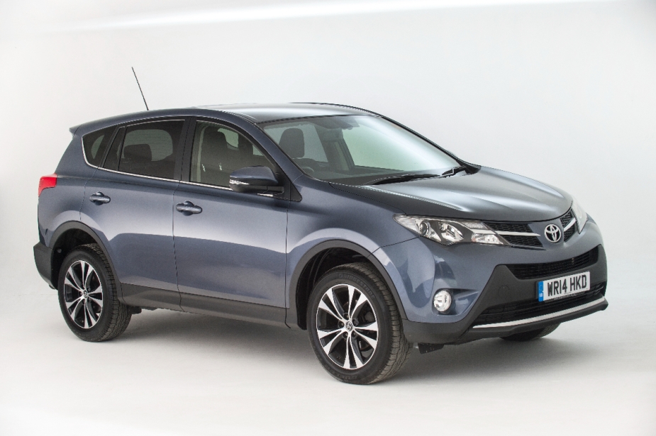 The Toyota RAV4 has long been a popular SUV, and it's on display here. 