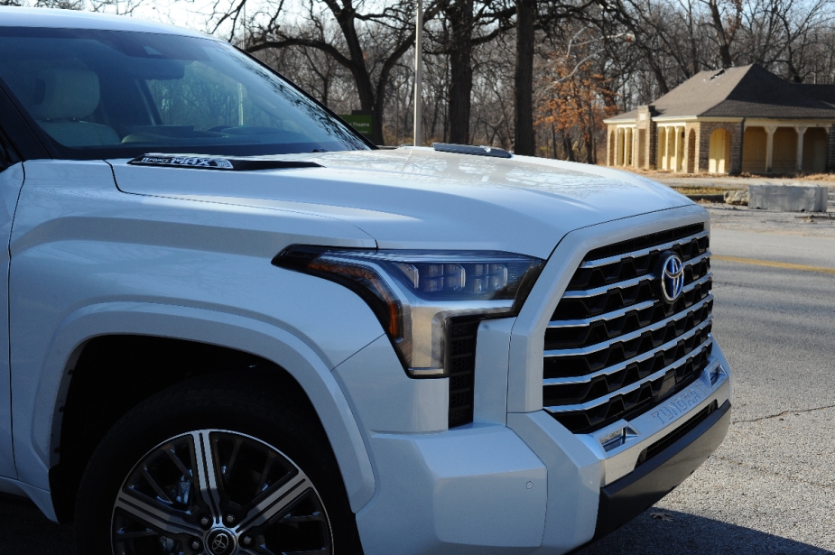 The front end of the full-size 2022 Toyota Tundra capstone.