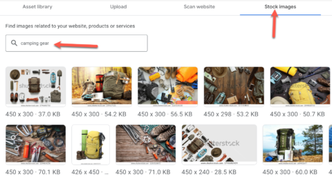 Google Ads Image Extensions stock