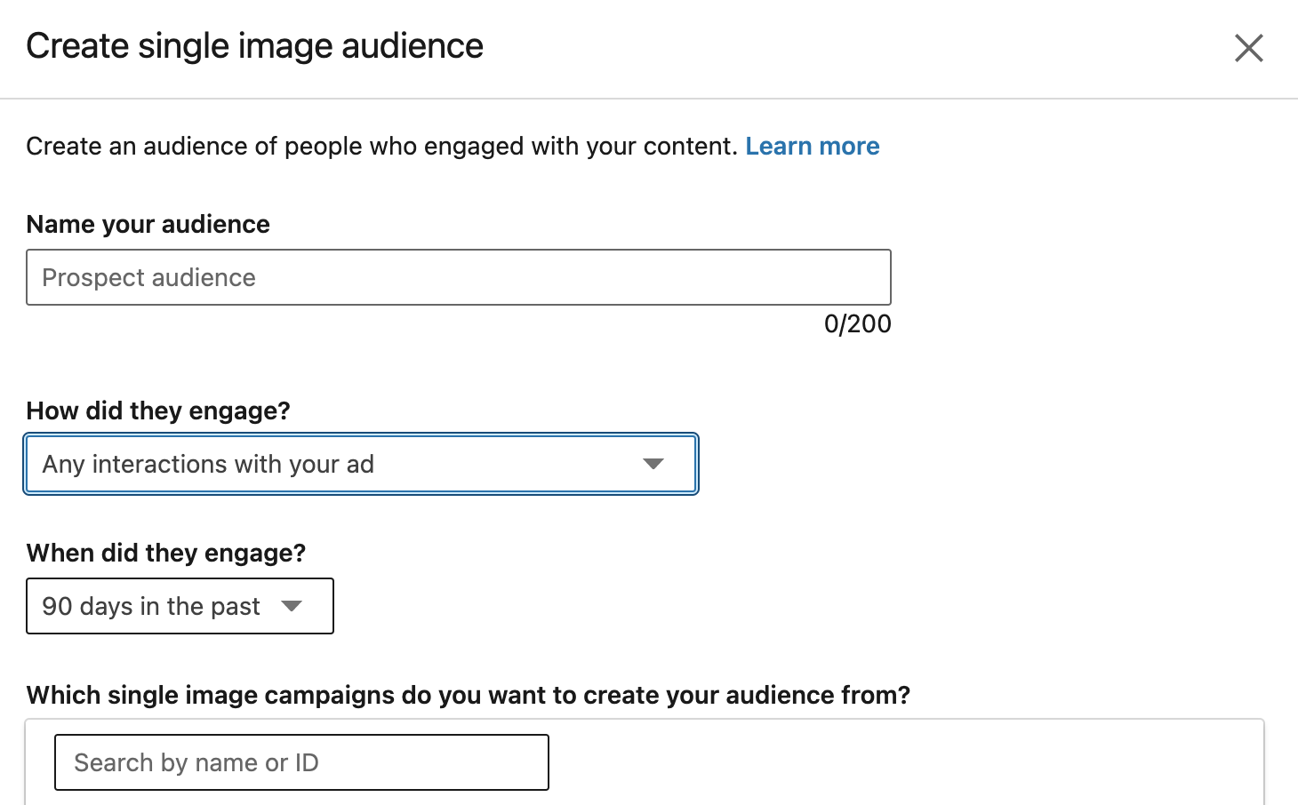Target audiences via LinkedIn