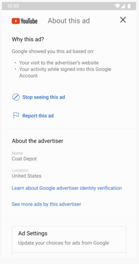 Google Advertisers Pages