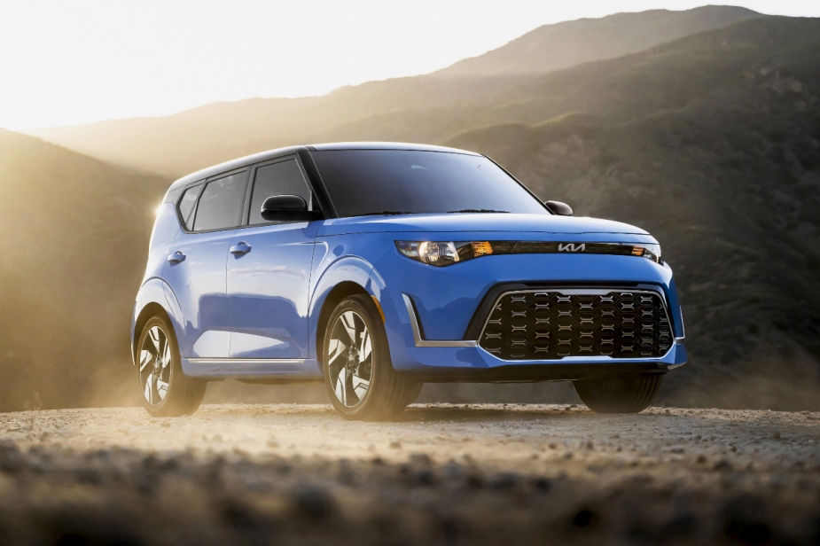 A blue Kia Soul shows up as one of the cheapest new SUVs according to MotorTrend.