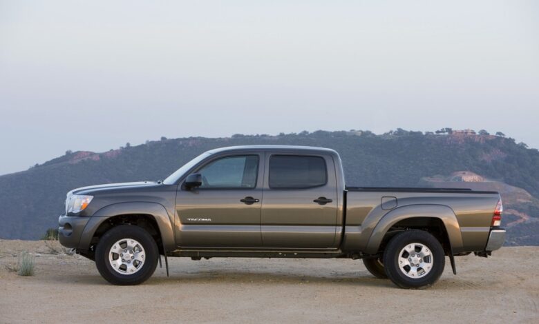 The best compact pickup trucks from 2009 include the Toyota Tacoma seen here