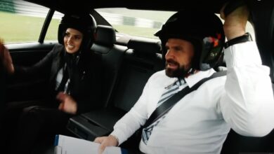 Boss Interviews Candidates in BMW M5 Speeding 110 MPH on Racetrack