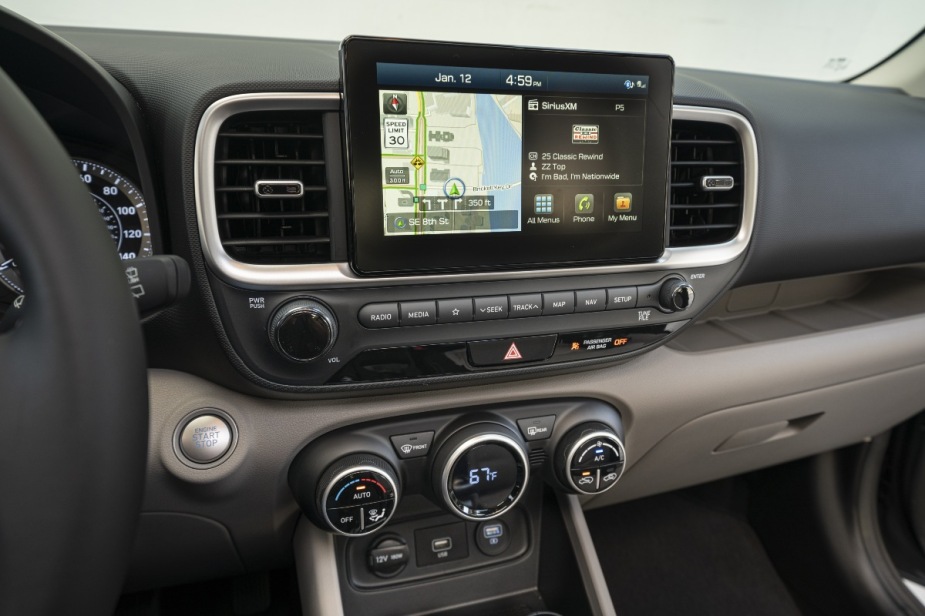 Touchscreen infotainment system in 2023 Hyundai Venue, the most affordable new SUV with the best warranty coverage
