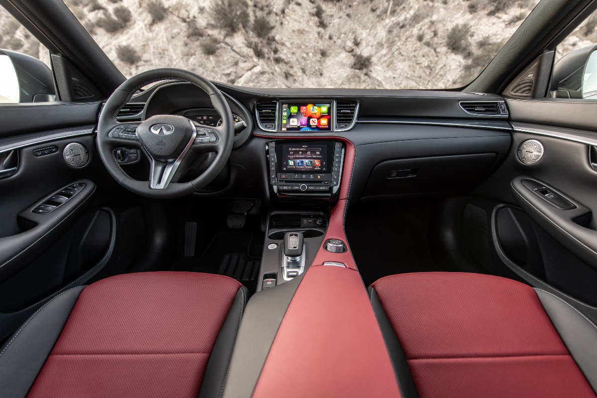 Dashboard in 2023 Infiniti QX50, Infiniti's most affordable new car and luxury SUV bargain