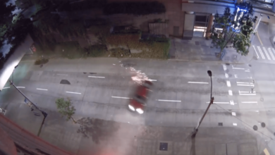 Screen shot from a video of an intersection in Seattle, WA
