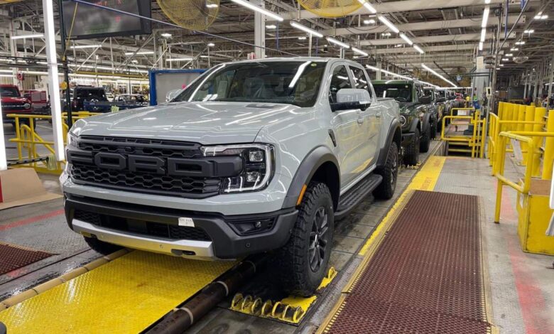 2024 Ford Ranger Raptor in production on the line