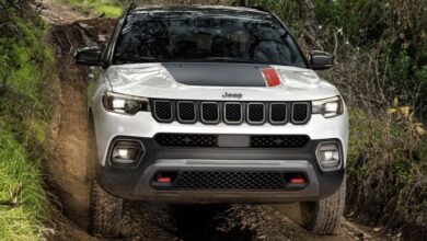The 2023 Jeep Compass off-roading to show it
