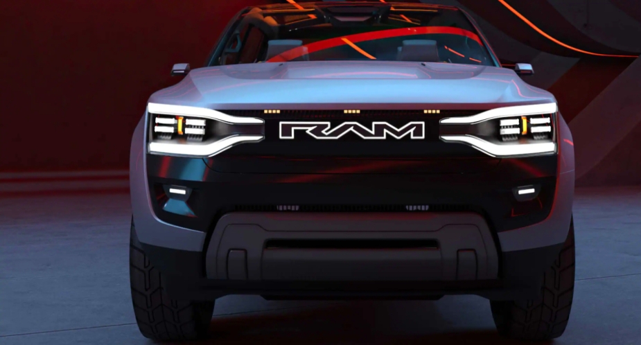 The gray Ram Revolution electric truck concept is discontinued. 