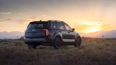 This blue 2023 Kia Telluride earned an IIHS Top Safety Pick award