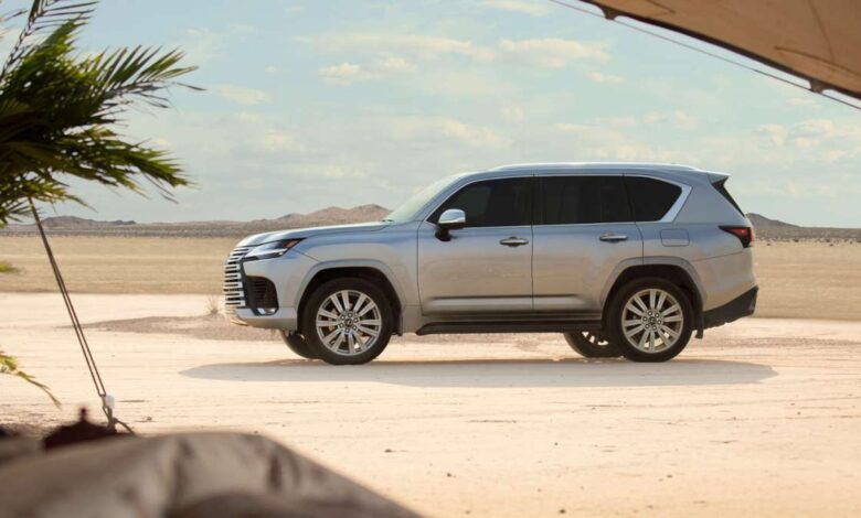 The most reliable Lexus SUVs include this silver LX 570
