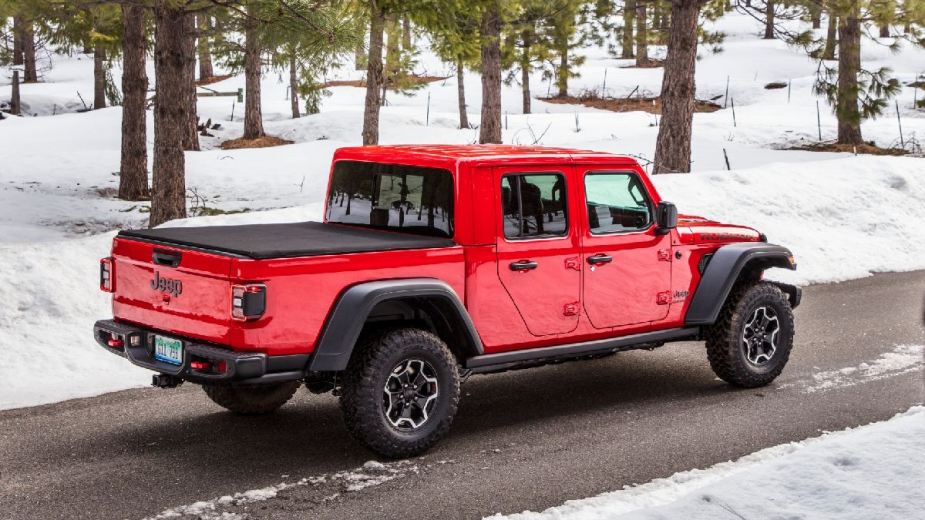 Red 2022 Jeep Gladiator, the Only Truck More Dependable Than the Chevy Silverado and GMC Sierra, According to Consumer Reports 