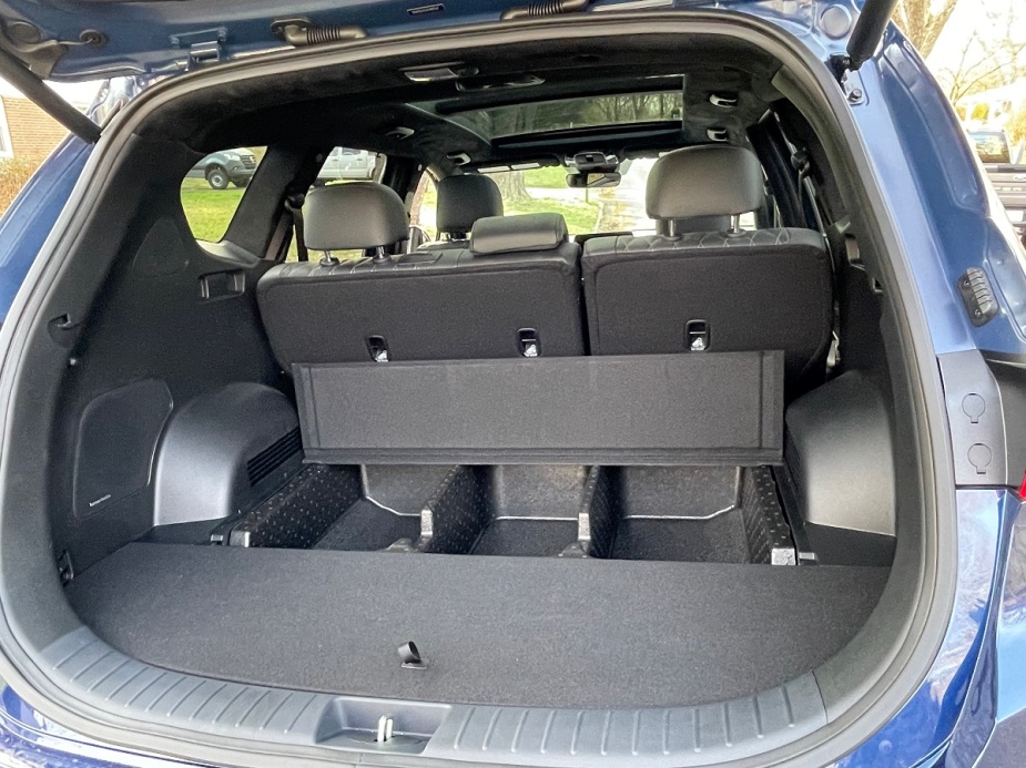 The cargo hold of the 2023 Hyundai Santa Fe may fit a spare tire 