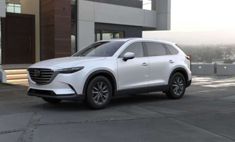 This 2023 CX-9 in white is one of the safest Mazda SUVs according to the IIHS