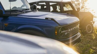 This blue Ford Bronco is one of the SUVs with the best resale value for 2023