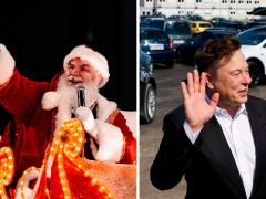 Who travels faster: Santa Claus or Elon Musk in a Tesla?