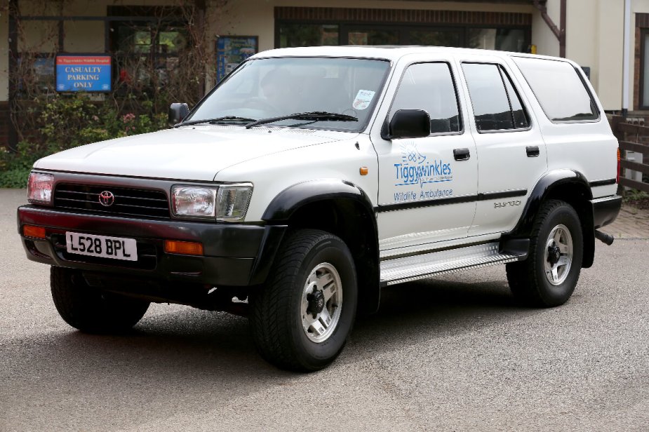 An old white Toyota Hilux proves to be a simple and reliable truck.