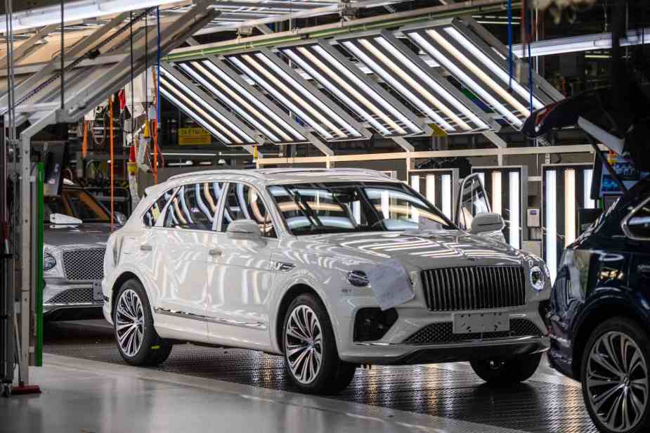 Bentley SUV in white.  It is one of the best luxury SUVs of 2023. 