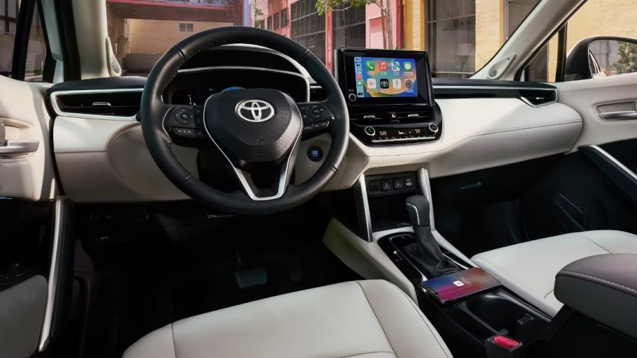 Dashboard in 2023 Toyota Corolla Cross crossover SUV, Toyota's most reliable car, not Corolla or Camry, says Consumer Reports