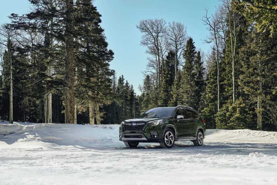 2023 Subaru Forester in the snow 