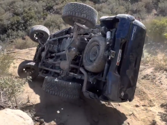 Toyota Tacoma is completely destroyed in an off-road recovery attempt